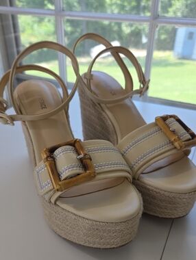 L'agence Aurore Wedge Sandals Size 6.5